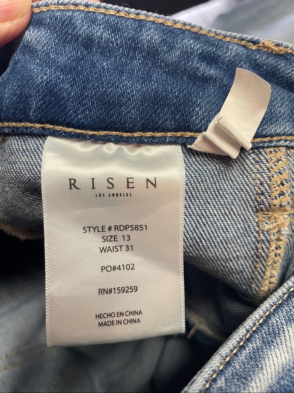 Risen Jeans Women's Flare Front Pocket Jeans Size 31. - Picture 9 of 13